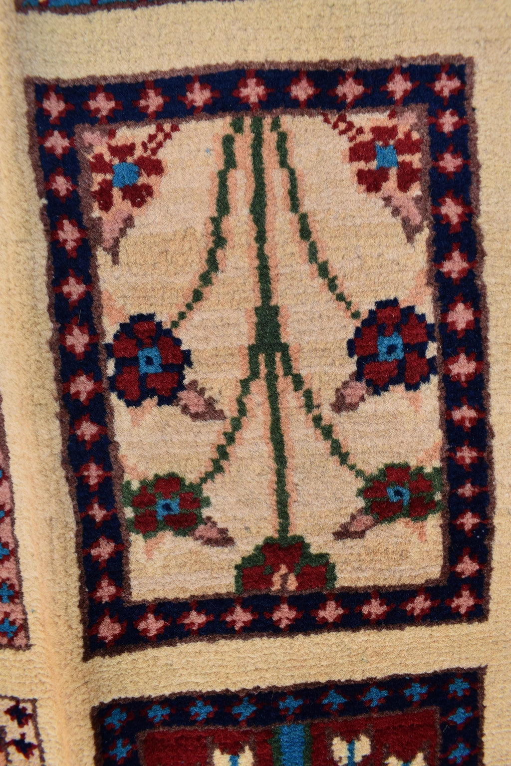 Handmade Afghan Chob Rang Mirror Carpet - 6.11x4.11 ft | Vintage Wool Area Rug | Unique Tribal Design | Persian Style Deco