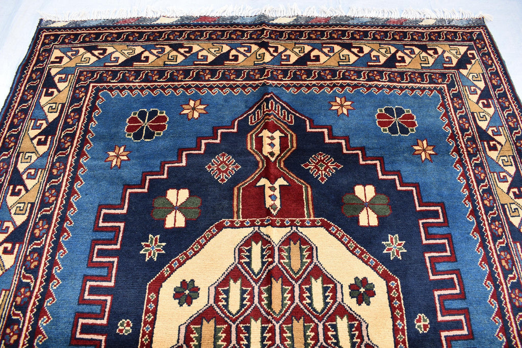 Handmade Maranus Carpet 6.7x4.9 ft - Authentic Afghan Wool Rug, Unique Traditional Design for living room or dining room