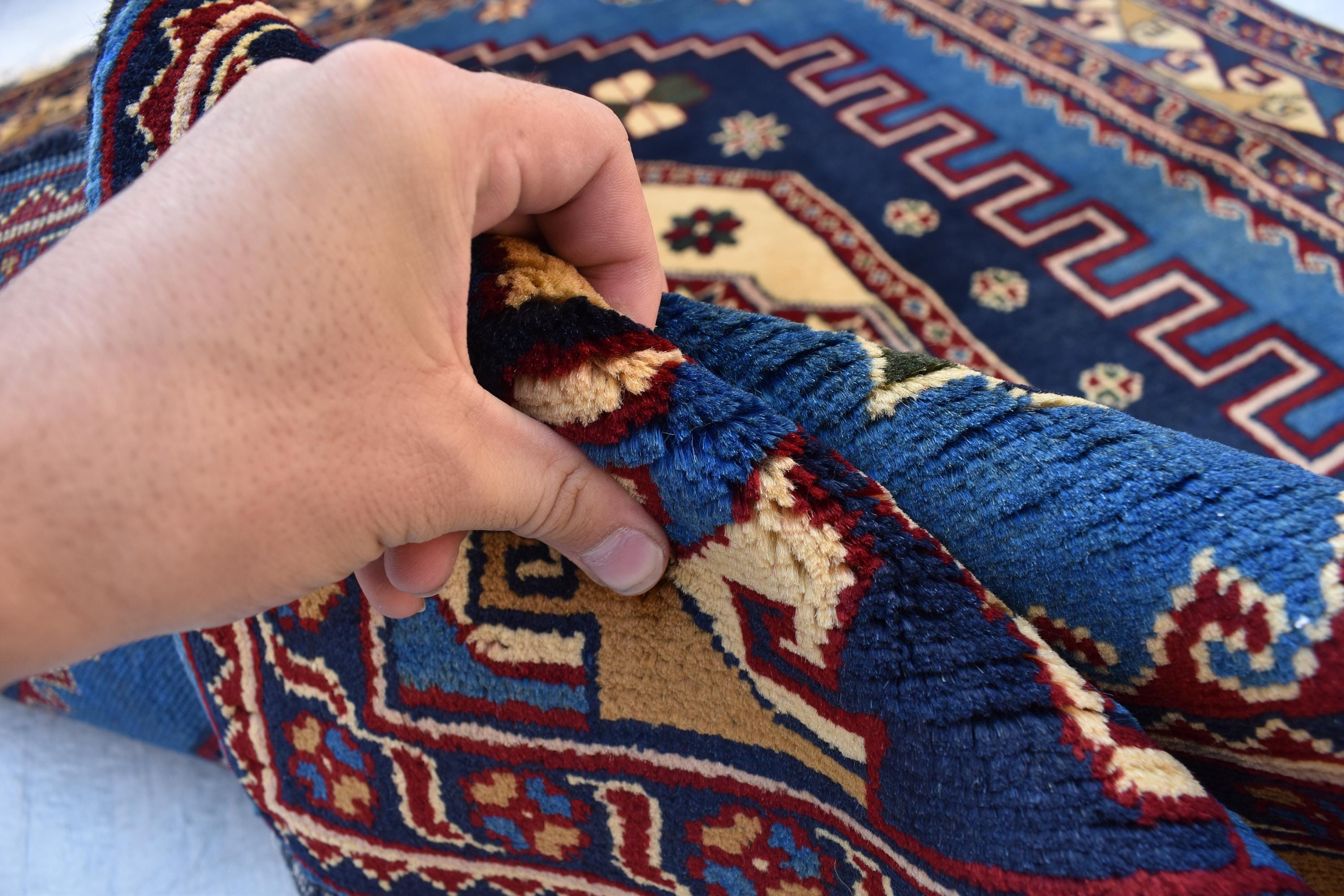 Handmade Maranus Carpet 6.7x4.9 ft - Authentic Afghan Wool Rug, Unique Traditional Design for living room or dining room