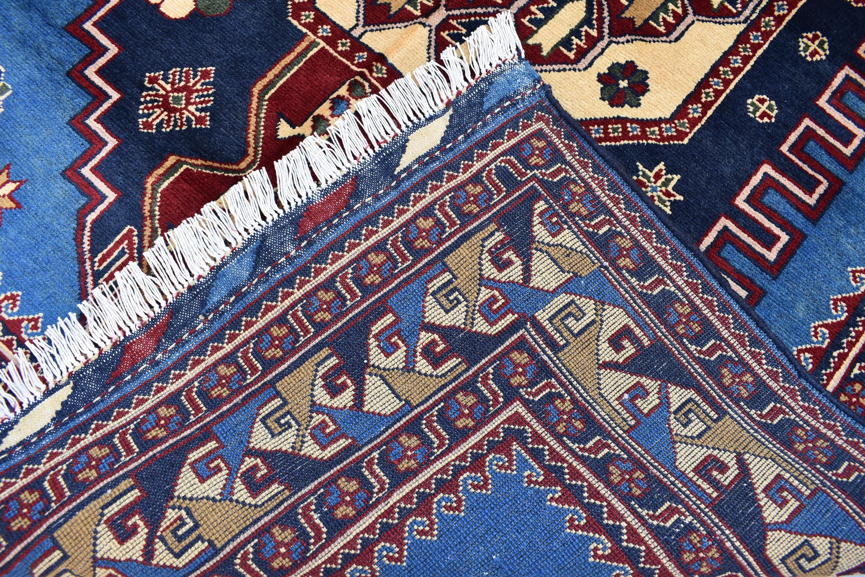 Handmade Maranus Carpet 6.7x4.9 ft - Authentic Afghan Wool Rug, Unique Traditional Design for living room or dining room