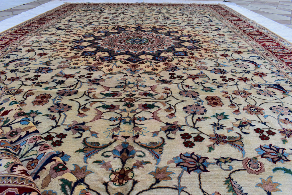 Handmade Chob Rang Carpet 16.8x9.7 ft – Large Afghan Wool Rug, Natural Dyes & Traditional Design, for living room, farm house