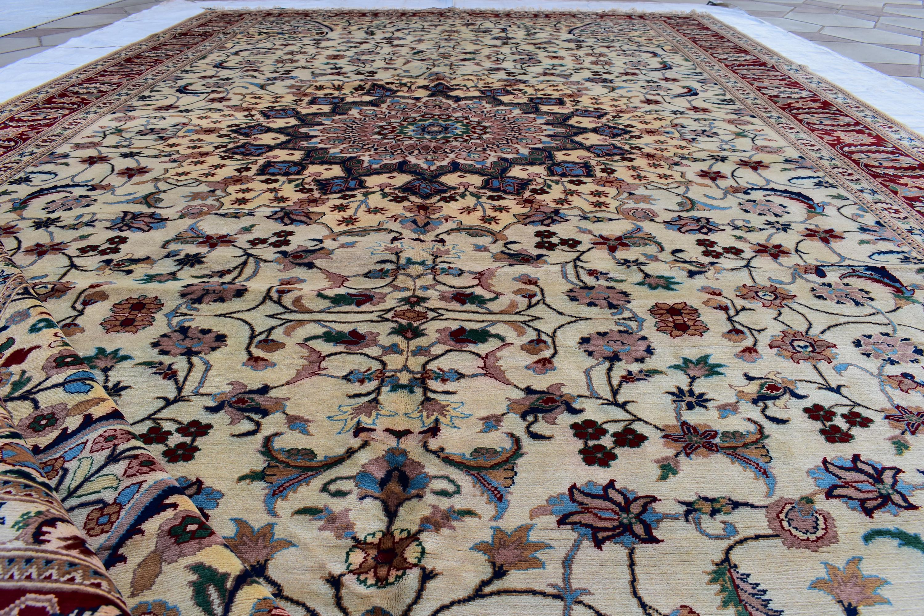 Handmade Chob Rang Carpet 16.8x9.7 ft – Large Afghan Wool Rug, Natural Dyes & Traditional Design, for living room, farm house