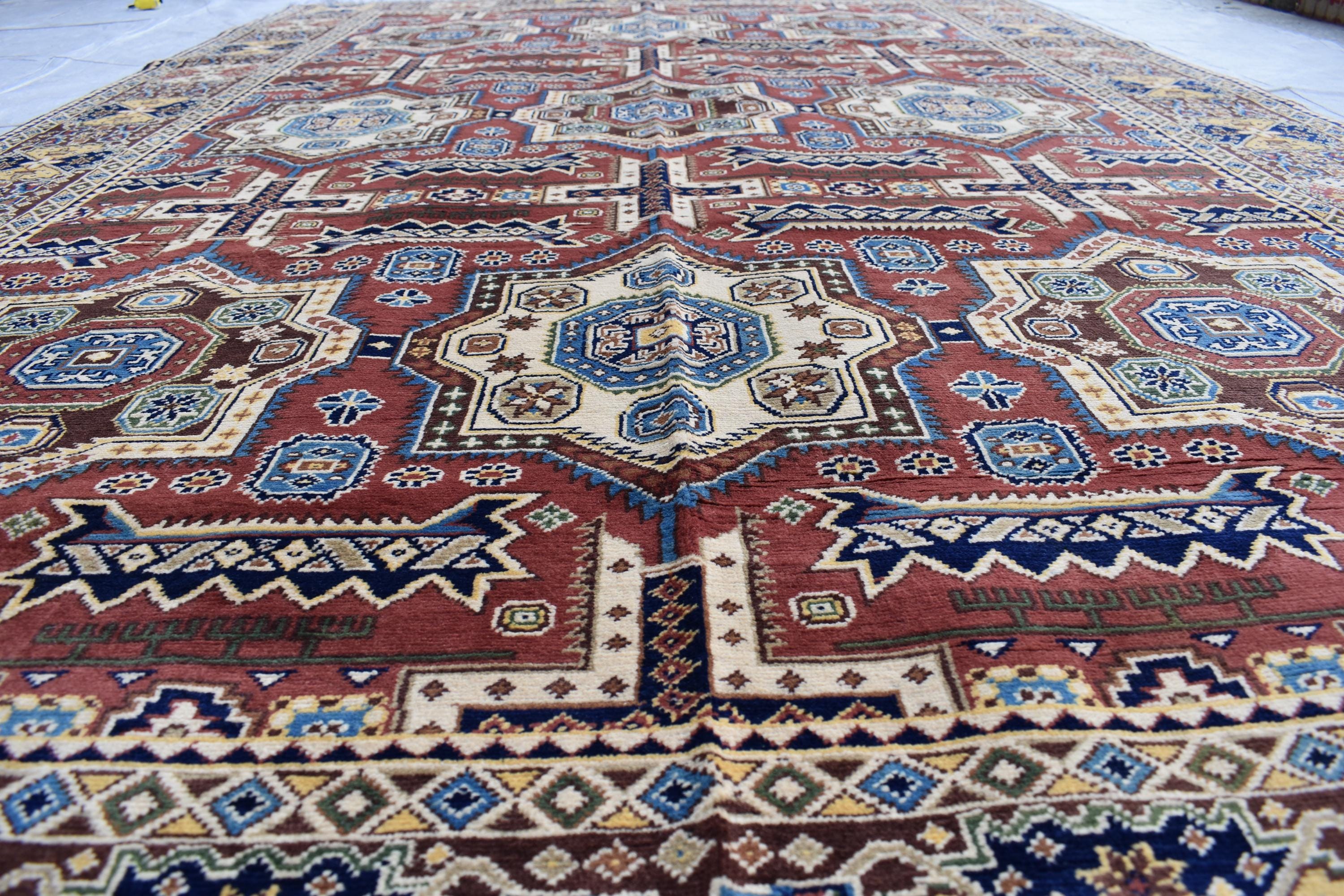 Handmade Chob Rang Carpet - 9.11x6.7 ft | Authentic Afghan Wool Rug | Large Vintage Area Carpet, Living Room Rug, Bedroom Carpet