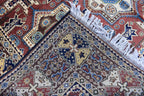 Handmade Chob Rang Carpet - 9.11x6.7 ft | Authentic Afghan Wool Rug | Large Vintage Area Carpet, Living Room Rug, Bedroom Carpet