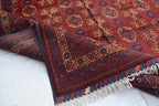 Waziri Vintage Handmade Afghan Carpet 9.11 x 6.9 ft – Natural Wool Rug with Traditional Patterns, Living room Rug, Bedroom Rug