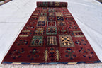 Handmade Maranus Runner Rug - 13x3 ft | Elegant Afghan Carpet for Hallways, Entryways, Narrow Rug, Handmade Runner