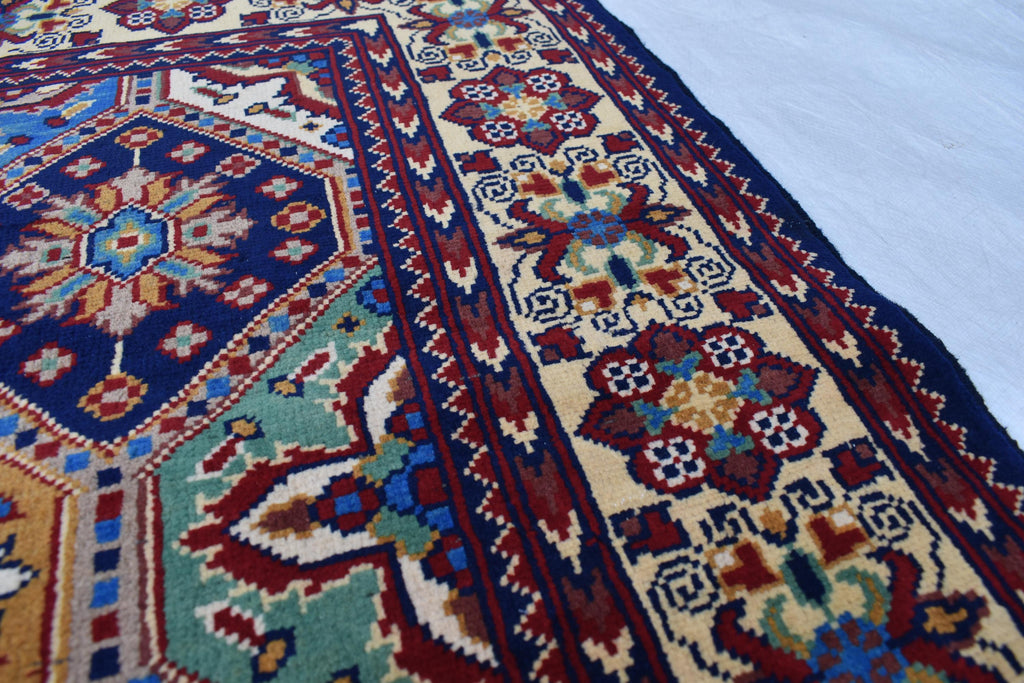 Handwoven Kashi Runner Rug - 13x3 ft | Authentic Afghan Carpet for Hallway, Traditional tribal runner, Entryway Rug, Rustic Hallway Rug