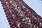 Handwoven Afghan Runner Rug - 18.2x3.1 ft | Authentic Afghan Carpet for Hallway Rug, Entryway Rug, Rustic Hallway Rug