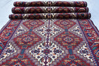Handwoven Afghan Runner Rug - 18.2x3.1 ft | Authentic Afghan Carpet for Hallway Rug, Entryway Rug, Rustic Hallway Rug