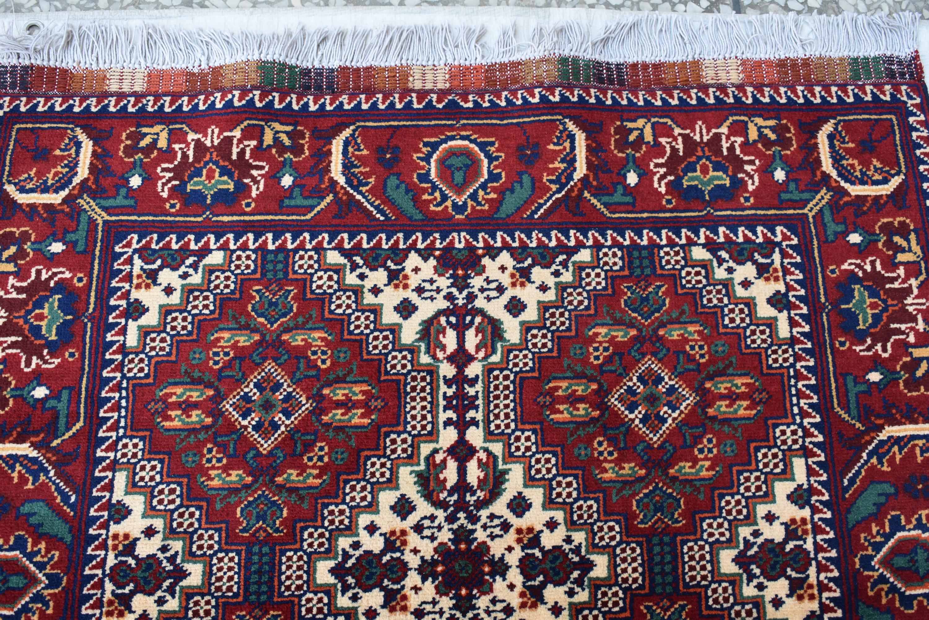 Handwoven Afghan Runner Rug - 18.2x3.1 ft | Authentic Afghan Carpet for Hallway Rug, Entryway Rug, Rustic Hallway Rug