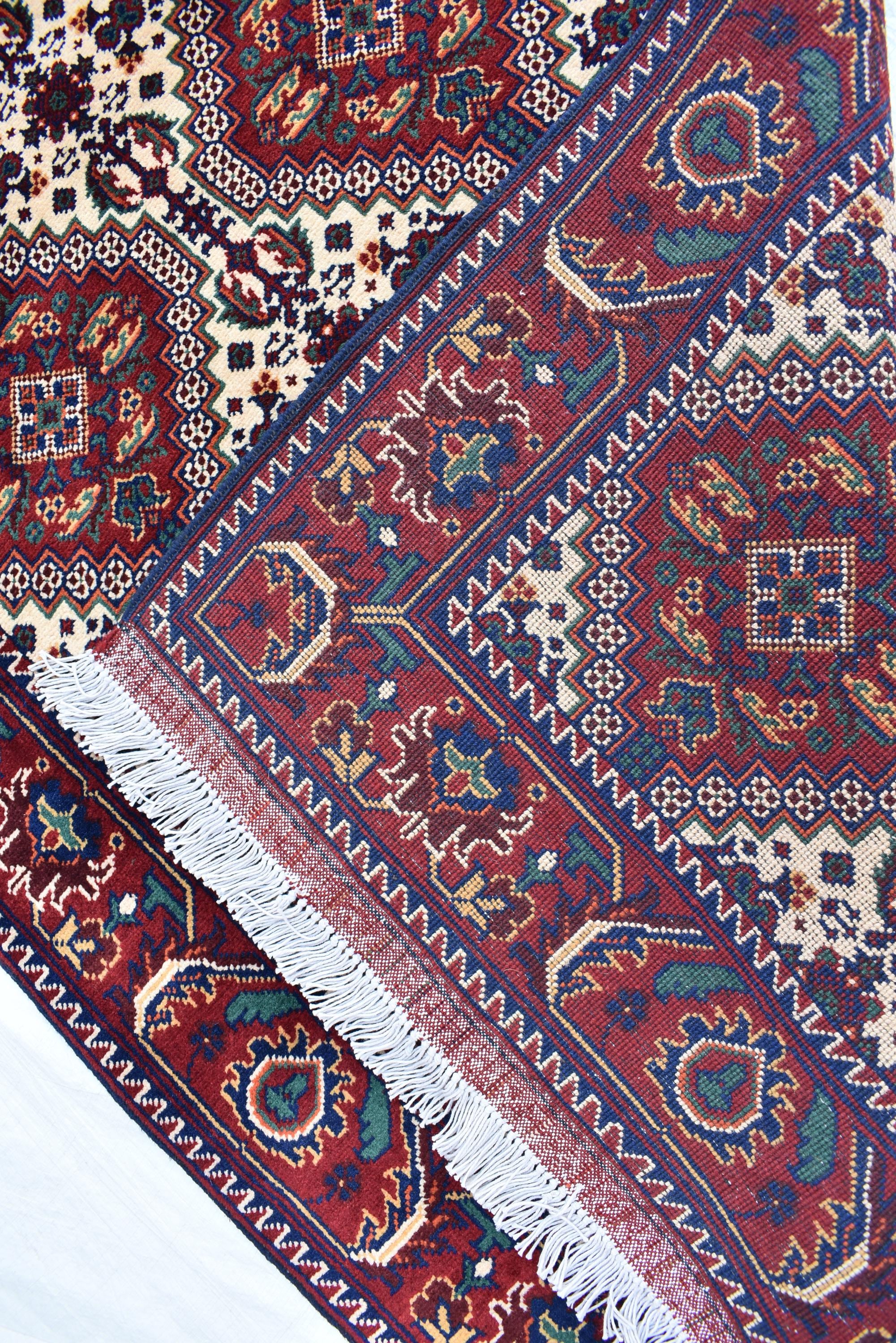 Handwoven Afghan Runner Rug - 18.2x3.1 ft | Authentic Afghan Carpet for Hallway Rug, Entryway Rug, Rustic Hallway Rug