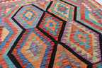 Beautiful Tribal Vintage Gilam - 6.9x5.2 ft | Handwoven Afghan Kilim Rug for Classic Decor