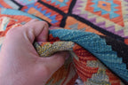 Beautiful Tribal Vintage Gilam - 6.9x5.2 ft | Handwoven Afghan Kilim Rug for Classic Decor