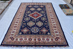 Handmade Kashi Maranus Carpet - 9.10x6.7 ft | Authentic Afghan Rug with Traditional Patterns