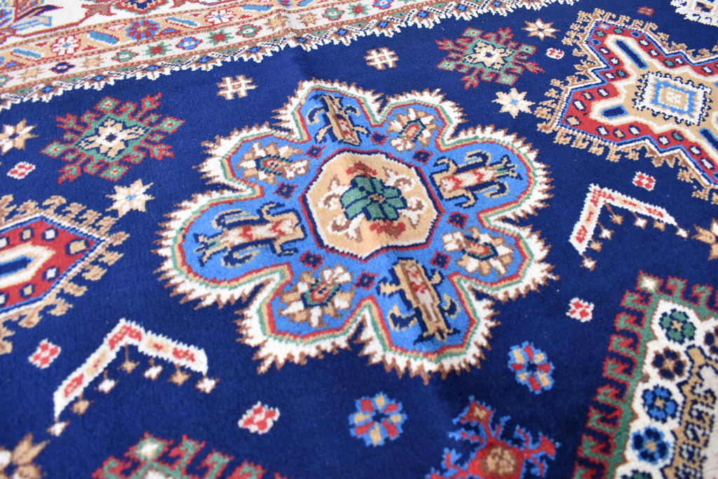 Handmade Kashi Maranus Carpet - 9.10x6.7 ft | Authentic Afghan Rug with Traditional Patterns