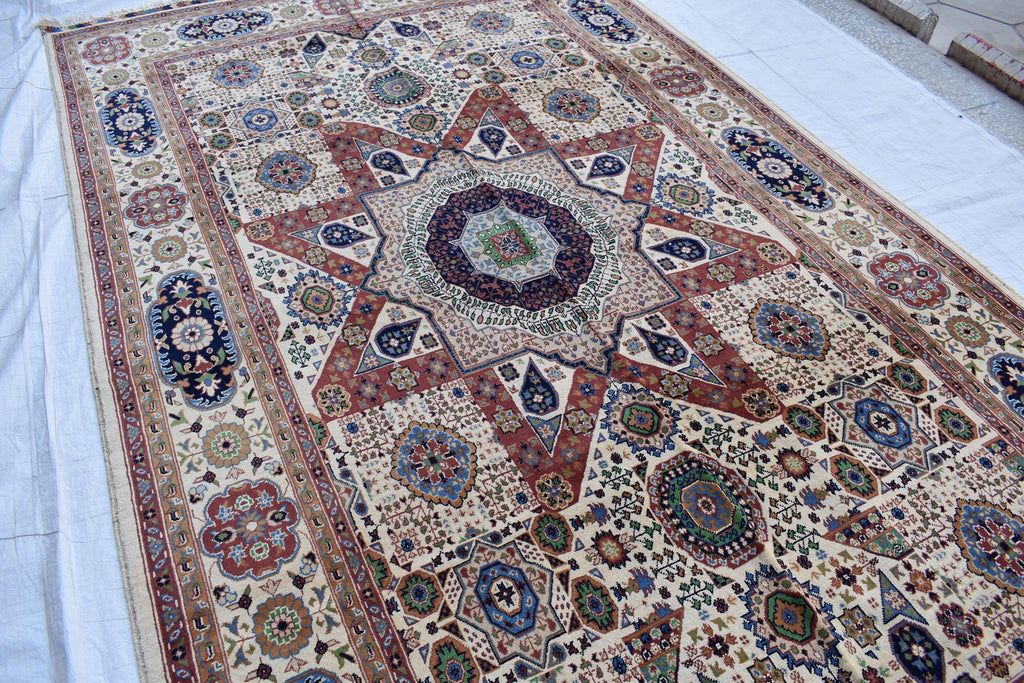 Chob Rang Carpet - 11.5x6.7 ft | Handwoven Afghan Rug with Rich Patterns and Colors