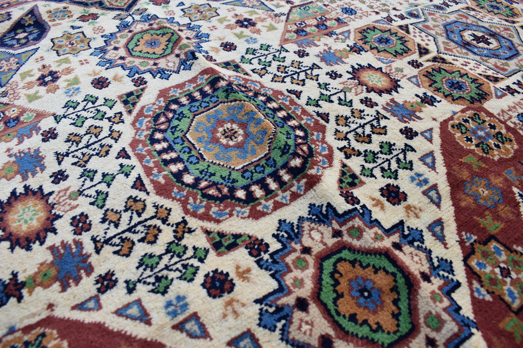 Chob Rang Carpet - 11.5x6.7 ft | Handwoven Afghan Rug with Rich Patterns and Colors