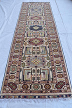 Stunning Ali Khwaja Runner Rug - 10x2.1 ft | Handwoven Afghan Carpet for Hallways, Entryway, Narrow Rug, Rustic Hallway Rug