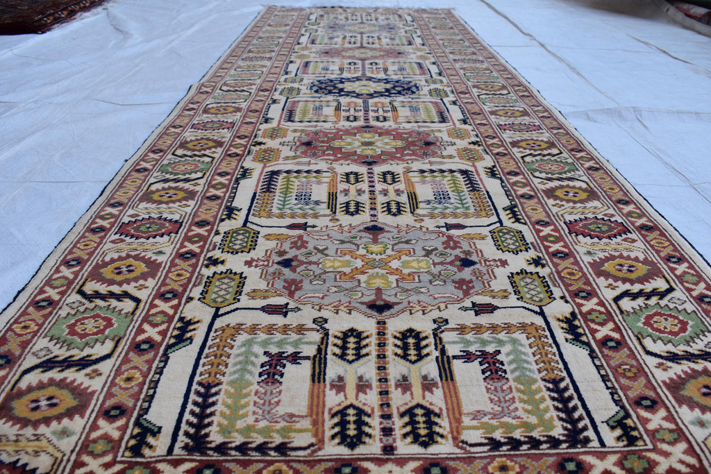 Stunning Ali Khwaja Runner Rug - 10x2.1 ft | Handwoven Afghan Carpet for Hallways, Entryway, Narrow Rug, Rustic Hallway Rug