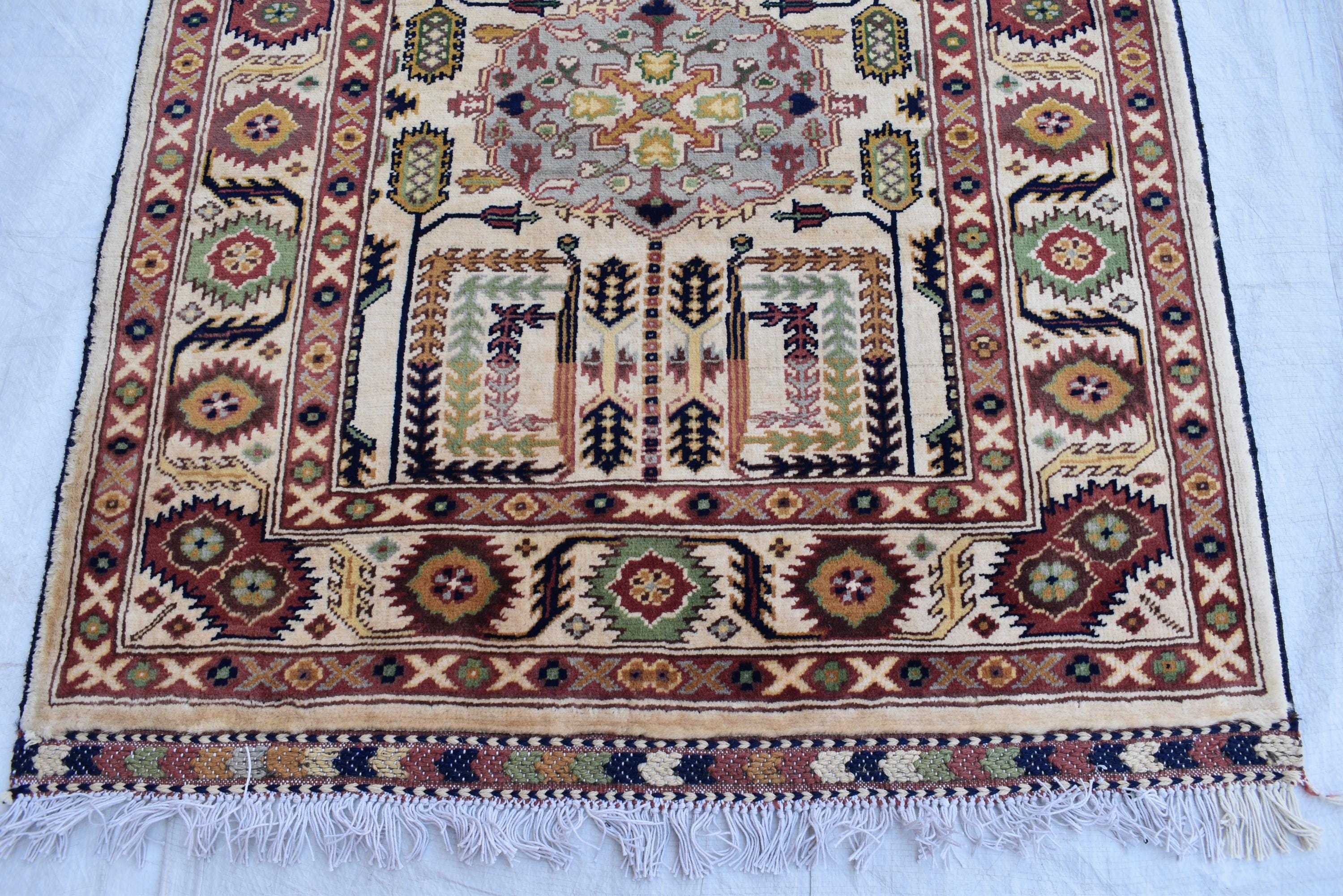 Stunning Ali Khwaja Runner Rug - 10x2.1 ft | Handwoven Afghan Carpet for Hallways, Entryway, Narrow Rug, Rustic Hallway Rug