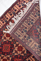 Tribal Yousafi Runner Rug - 12.9 x 3 ft | Handwoven Afghan Wool Carpet with Geometric Patterns | Hallway Runner | Entryway Rug