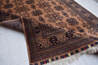 Gorgeous Bukhara Handmade Carpet - 10.2 x 6.7 ft | Authentic Afghan Wool Rug with Traditional Design | Living Room Rug | Office Rug