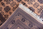Gorgeous Bukhara Handmade Carpet - 10.2 x 6.7 ft | Authentic Afghan Wool Rug with Traditional Design | Living Room Rug | Office Rug