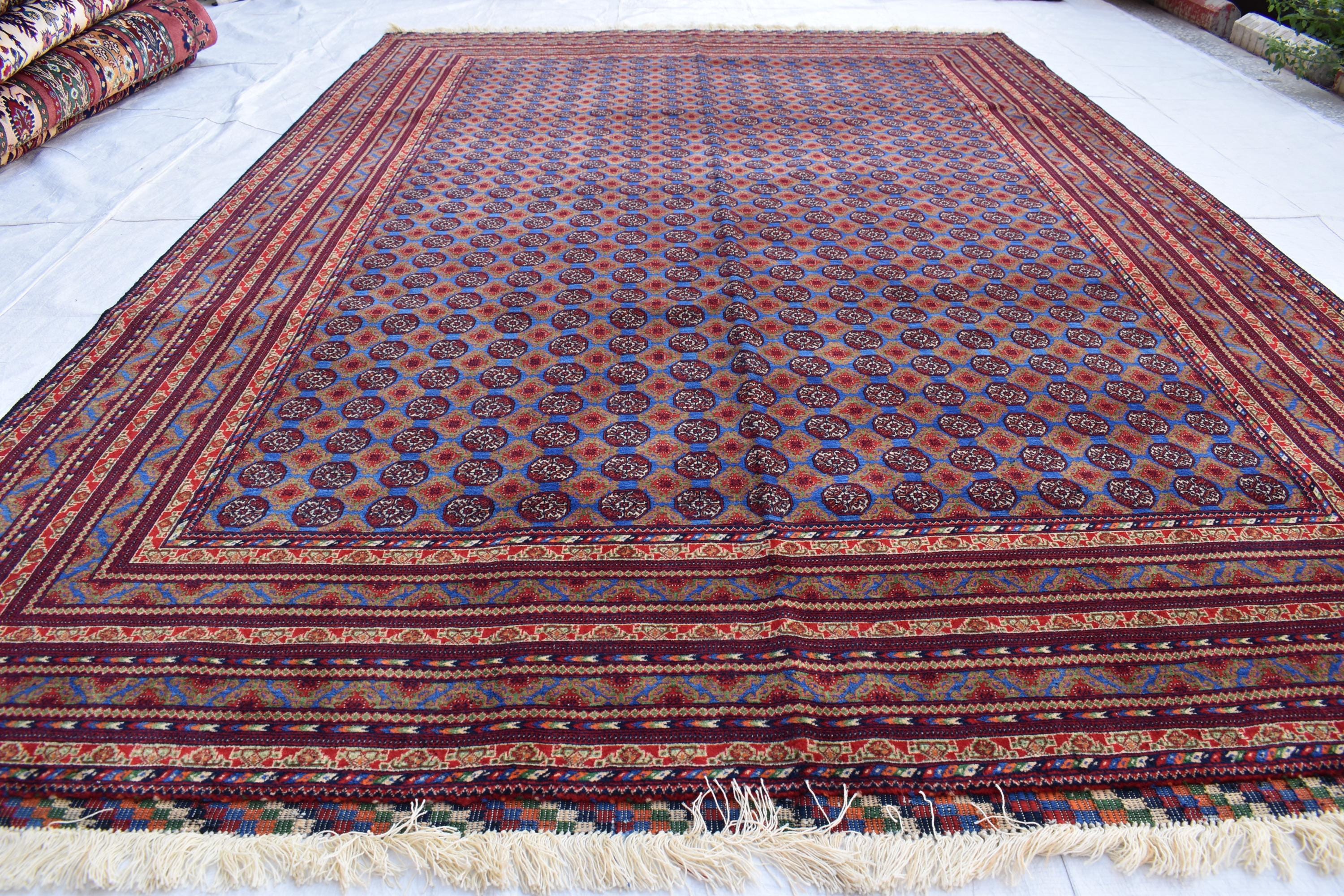 Authentic MORAI-GUL BELJIK Vintage Afghan Carpet – 9.9 x 6.7 ft – Handwoven Masterpiece | Living Room Rug | Bedroom Rug