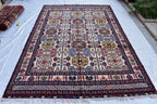 Traditional Bukhara Afghan Carpet – 10.1x6.10 ft – Handwoven Wool Rug | Living Room Rug | Bedroom Rug | Boho Home Decor