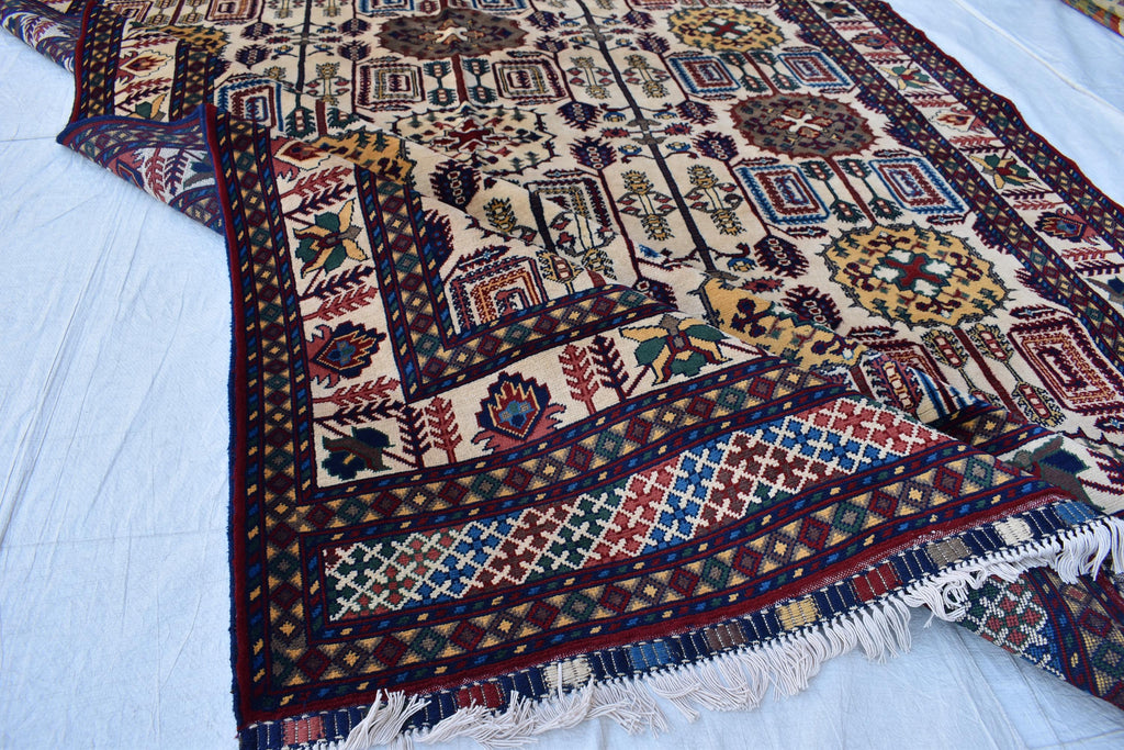 Traditional Bukhara Afghan Carpet – 10.1x6.10 ft – Handwoven Wool Rug | Living Room Rug | Bedroom Rug | Boho Home Decor