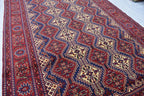 Handwoven Yousafi Tribal Afghan Carpet – 10 x 6.7 ft – Authentic Wool Rug with Traditional Motifs