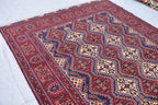 Handwoven Yousafi Tribal Afghan Carpet – 10 x 6.7 ft – Authentic Wool Rug with Traditional Motifs