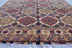 Handmade Baghdadi Carpet - 9.6 x 6.8 ft | Traditional Afghan Design with Intricate Patterns and Rich Colors