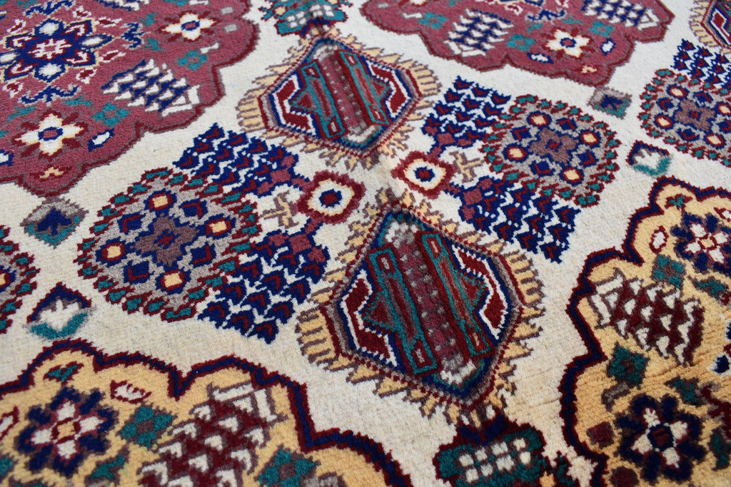 Handmade Baghdadi Carpet - 9.6 x 6.8 ft | Traditional Afghan Design with Intricate Patterns and Rich Colors