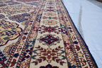 Handmade Baghdadi Carpet - 9.6 x 6.8 ft | Traditional Afghan Design with Intricate Patterns and Rich Colors