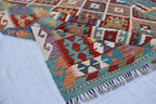Handwoven Tribal Tradition Afghan Gilam – 9.8x6.9 ft Wool Rug, Authentic Nomadic Design | Farm House Rug | Living Room Rug