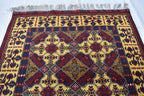 Elegant Yousafi Handmade Runner – 9.11x3 ft, Authentic Afghan Wool Rug with Timeless Design, Unique Entryway Decor, Ideal for Hallway