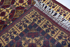 Elegant Yousafi Handmade Runner – 9.11x3 ft, Authentic Afghan Wool Rug with Timeless Design, Unique Entryway Decor, Ideal for Hallway