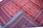 Vintage Waziri Afghan Carpet – 9.10x6.6 ft, Handwoven Wool Rug with Traditional Tribal Design