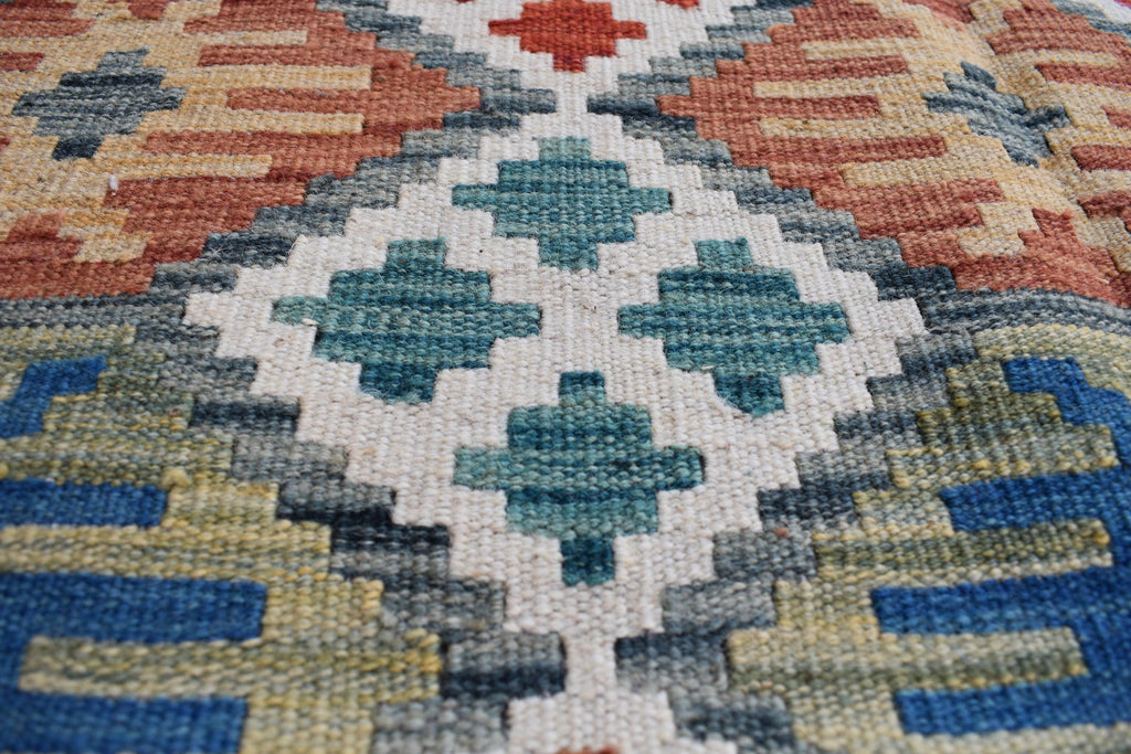 Authentic Chobi Gilam Afghan Rug – 6.15x4.10 ft, Handwoven Wool Carpet with Traditional Design | Living Room Rug