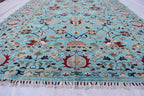 Handmade Chobi Rug – 7.11x6.1 ft: Elegant Afghan Wool Carpet with Traditional Design | Living Room Rug | Office Rug | Boho Home Decor