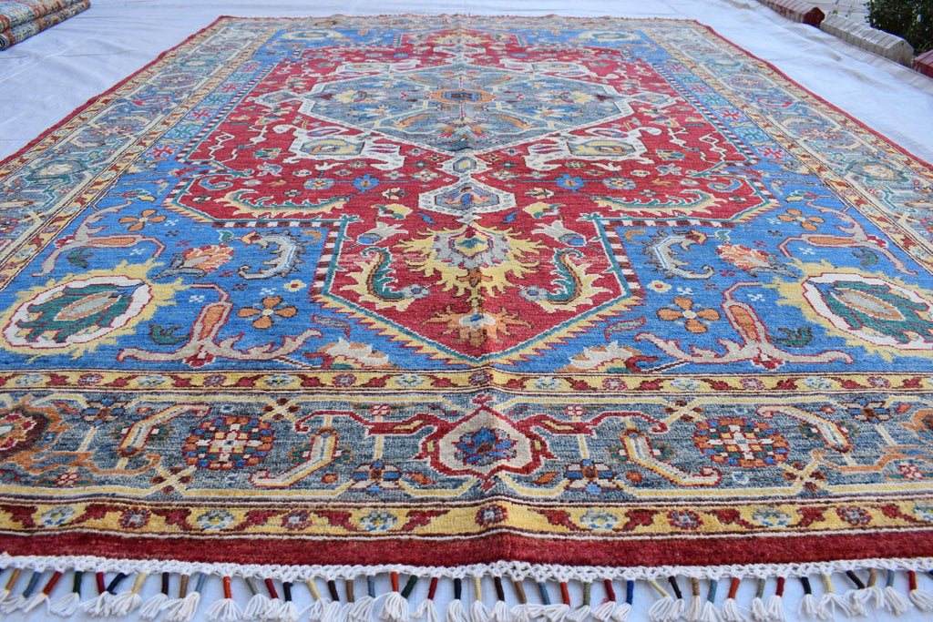 Authentic Chobi Rug – 8.10x6.4 ft: Handwoven Afghan Wool Carpet with Classic Design.