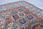 Unique Chobi Rug – 9.5x6.3 ft Handwoven Afghan Wool Carpet with Classic Medallion and Floral Motifs | Living Room Rug