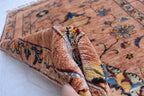 Hand-Knotted Afghan Floral Medallion Rug – 4.10x2.7 ft | Wall Hanging Rug | Boho Home Decor | Office Rug | Bedroom Rug
