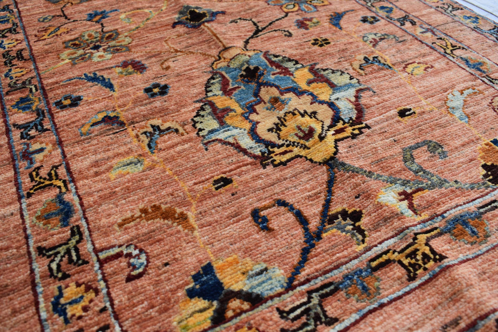 Hand-Knotted Afghan Floral Medallion Rug – 4.10x2.7 ft | Wall Hanging Rug | Boho Home Decor | Office Rug | Bedroom Rug