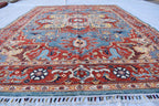 vintage handmade Afghan Chobi rug 7.11 x 5.10 | Living Room Rug | Office Rug | Bedroom Rug | Boho Home Decor