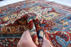 vintage handmade Afghan Chobi rug 7.11 x 5.10 | Living Room Rug | Office Rug | Bedroom Rug | Boho Home Decor