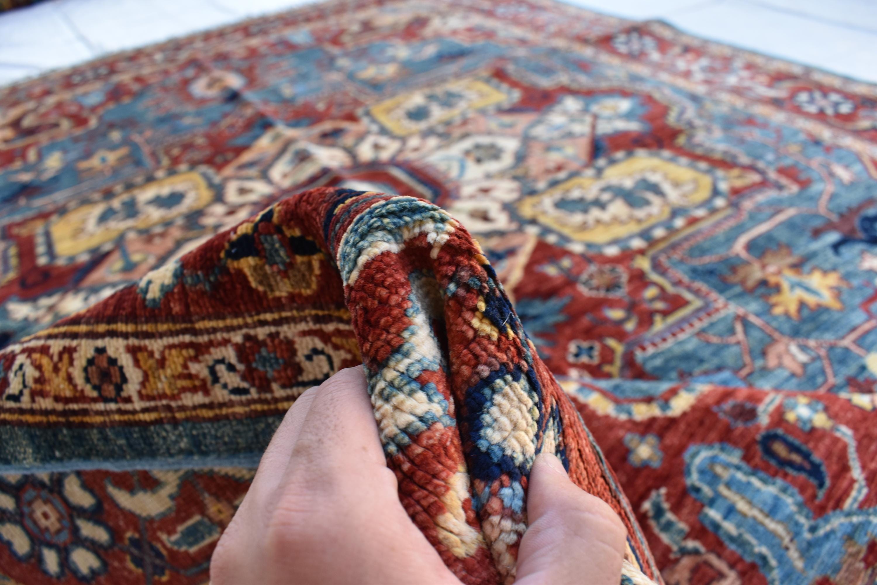 vintage handmade Afghan Chobi rug 7.11 x 5.10 | Living Room Rug | Office Rug | Bedroom Rug | Boho Home Decor