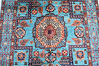 handmade Afghan Chobi carpet 4.11 x 3.5 ft authentic 100% wool | Wall Hanging Rug | Boho Home Decor | Office Rug