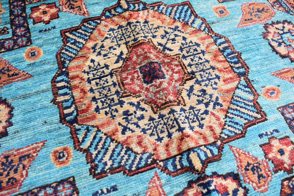 handmade Afghan Chobi carpet 4.11 x 3.5 ft authentic 100% wool | Wall Hanging Rug | Boho Home Decor | Office Rug